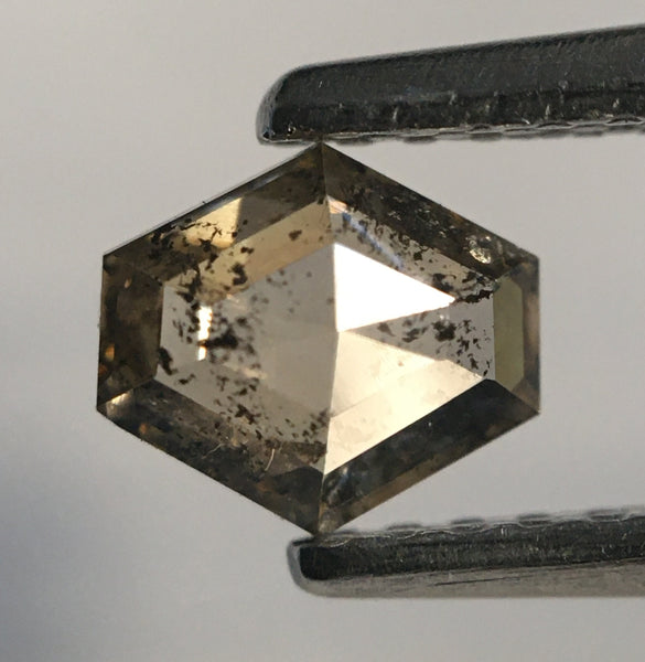 0.42 Ct Hexagon Shape Natural Loose Diamond, 5.32 mm X 4.47 mm X 2.25 mm Fancy Brown Hexagon loose diamond Use for Jewellery SJ50/18