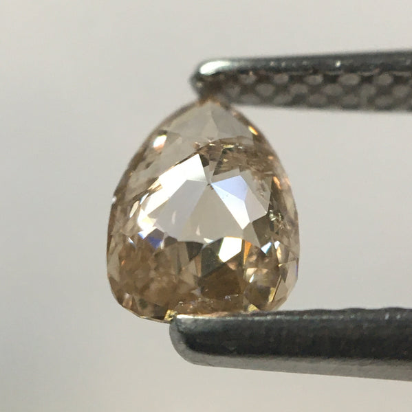 0.44 Ct Natural Light Brown Pear shape Natural Diamond, 6.06 mm x 4.36 mm x 2.07 mm Rose Cut Natural loose diamond for ring SJ50/24