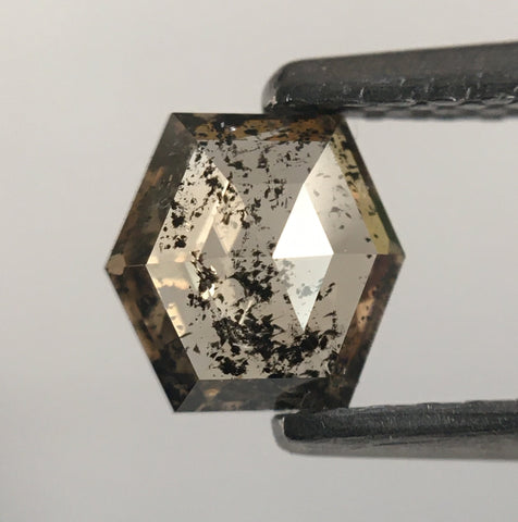 0.48 Ct Hexagon Shape Natural Loose Diamond, 5.06 mm X 5.10 mm X 2.06 mm Fancy Brown Hexagon loose diamond Use for Jewellery SJ50/27