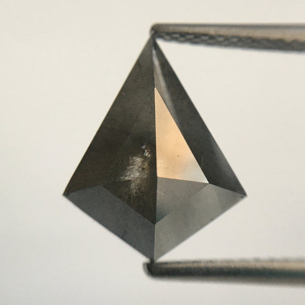 3.32 Ct Kite Shape Natural Loose Diamond 12.35 mm X 9.90 mm x 4.90 mm Fancy Dark Grey Color Natural Loose Diamond use for Jewelry SJ30/10
