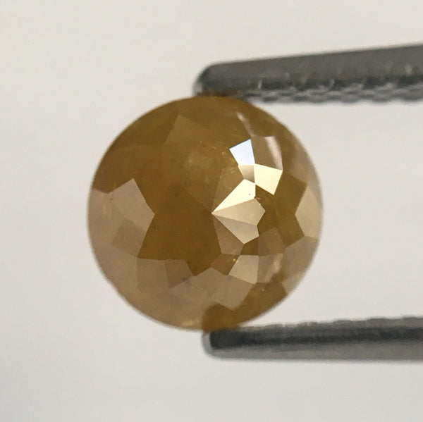 1.04 Ct Yellow Natural Round Shape Rose cut Loose Diamond, 5.73 mm x 3.48 mm Rose cut Loose Diamond Natural diamond low price SJ51/12