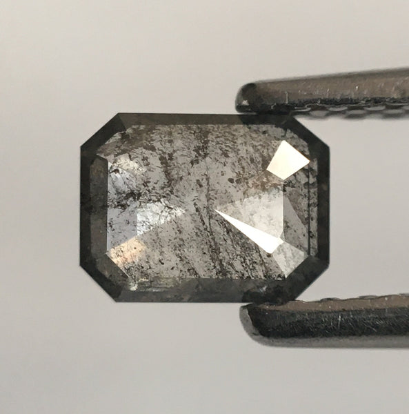 0.44 Ct Grey Emerald Shape Natural Loose Diamond, 5.34 mm X 4.05 mm X 1.68 mm Emerald Shape Natural Loose Diamond SJ52/50