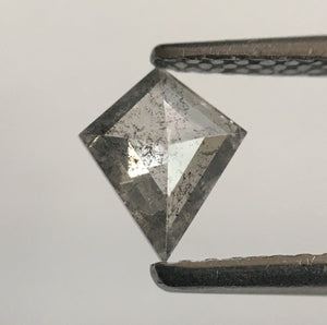 0.37 Ct Gray Kite shape Natural Loose Diamond, 6.45 mm X 5.51 mm X 1.96 mm Kite Shape Brilliant grey Loose Diamond SJ52/58