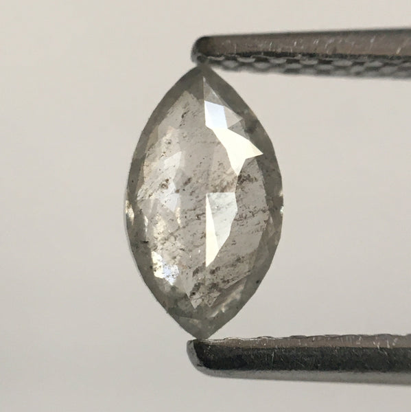 0.44 Ct Fancy Grey Marquise Shaped Brilliant Natural Loose Diamond 7.04 mm x 3.99 mm X 1.93 mm Genuine Color Rose Cut Loose Diamond SJ52/76