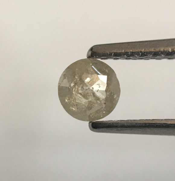 3.97 Ct Round Rose Cut Natural Loose Diamond,  10 Pcs 4.09 mm to 4.26 mm Grey Color Round Shape Rose Cut Natural Diamond SJ51/32