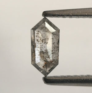 0.36 Ct Light Gray Hexagon Shape Rustic Natural Loose Diamond, 6.99 mm X 3.35 mm X 1.54 mm Fancy Natural Hexagon Diamond SJ53/15