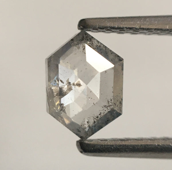 0.59 Ct Hexagon Shape Light Grey Natural Loose Diamond, 6.43 mm X 4.46 mm X 2.03 mm Fancy Shape Loose diamond Use for Jewellery SJ53/19