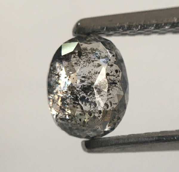 0.56 Ct Oval Shape Fancy Gray Natural Loose Diamond 5.35 mm X 4.18 mm X 2.60 mm Grey Oval Shape Rose Cut Natural Loose Diamond SJ53/21