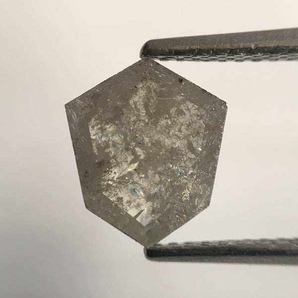 1.04 Ct Hexagon Shape Gray Color Natural Loose Diamond, 9.02 mm x 7.62 mm X 1.78 mm Geometry shape Natural Loose Diamond SJ55/20