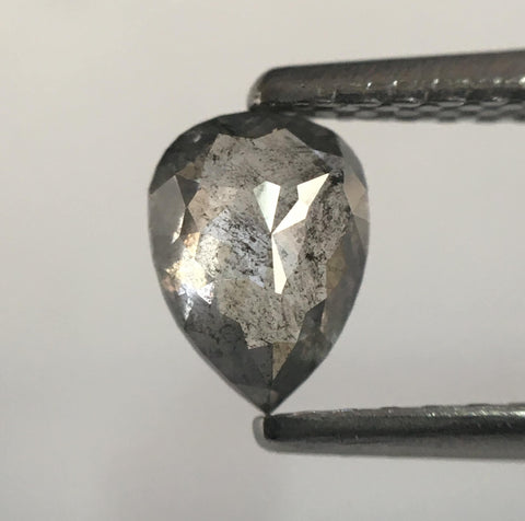 0.47 Ct Fancy Color Pear Shape Natural Diamond, 5.90 mm X 4.34 mm X 2.28 mm Fancy Grey Rose Cut Pear Natural Loose Diamond SJ52/17