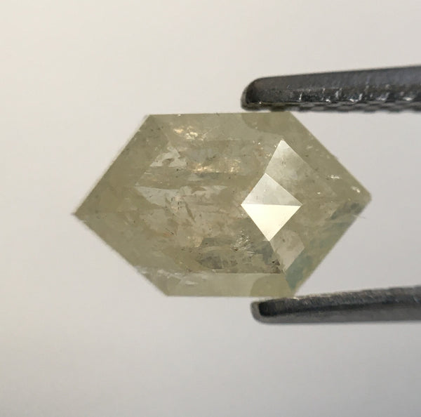 1.04 Ct Hexagon shape Natural Loose Diamond 9.05 mm X 5.61 mm x 2.44 mm Fancy Color Hexagon Shape Diamond Use for Jewelry making SJ55/39