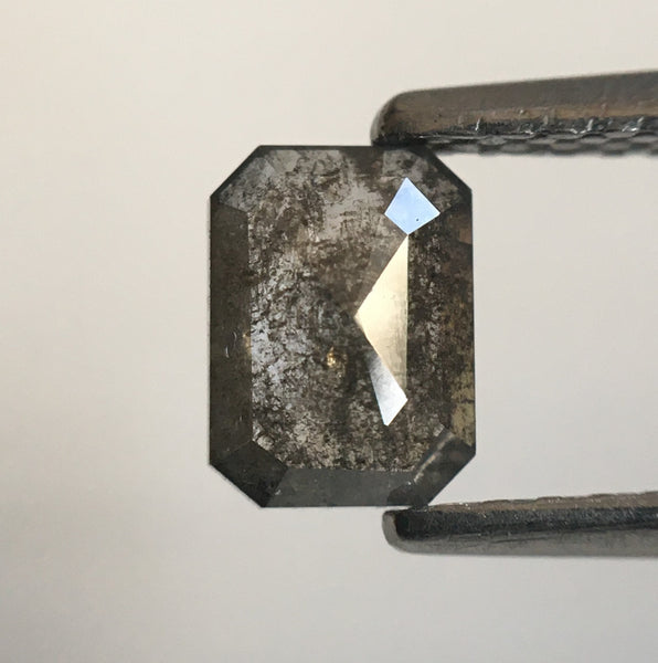 0.58 Ct Natural Dark Gray Emerald Shape Loose Diamond, 5.75 m x 4.21 mm x 2.12 mm Emerald shape natural loose diamond for jewelry SJ55/51