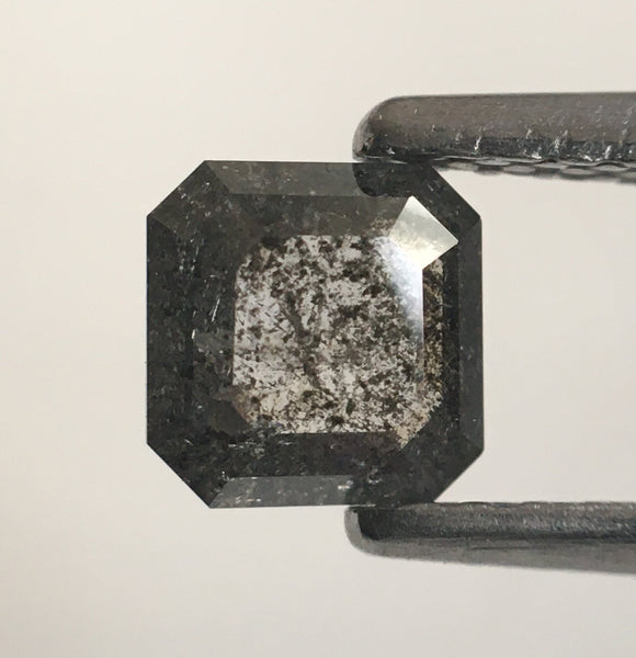 0.44 Ct Dark Grey Emerald Shape Natural Loose Diamond, 4.74 mm X 4.67 mm X 1.87 mm Emerald Shape Natural Loose Diamond SJ52/39