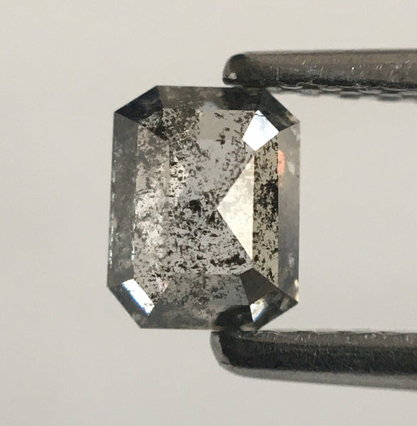 0.48 Ct Grey Emerald Shape Natural Loose Diamond, 4.91 mm X 3.84 mm X 2.29 mm Emerald Natural Loose Diamond Use for Jewelry making SJ52/43