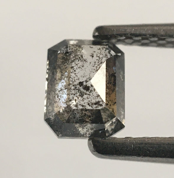 0.48 Ct Grey Emerald Shape Natural Loose Diamond, 4.91 mm X 3.84 mm X 2.29 mm Emerald Natural Loose Diamond Use for Jewelry making SJ52/43