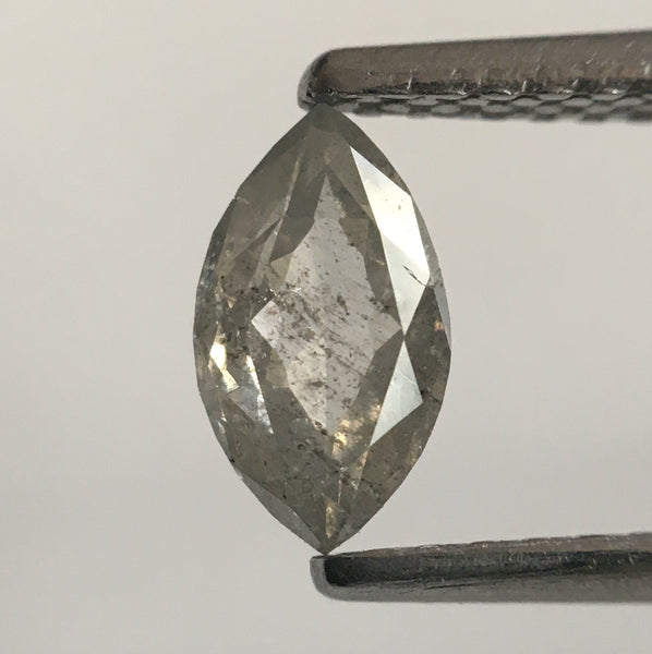 0.44 Ct Fancy Grey Marquise Shaped Brilliant Natural Loose Diamond 7.04 mm x 3.99 mm X 1.93 mm Genuine Color Rose Cut Loose Diamond SJ52/76