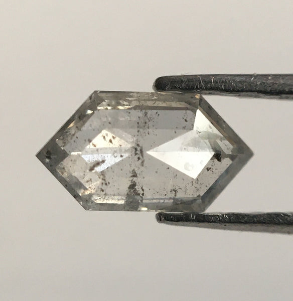 0.24 Ct Light Gray Hexagon shape natural loose diamond, 5.82 mm X 3.11 mm X 1.45 mm Fancy Grey Color Hexagon Cut loose diamond SJ53/09