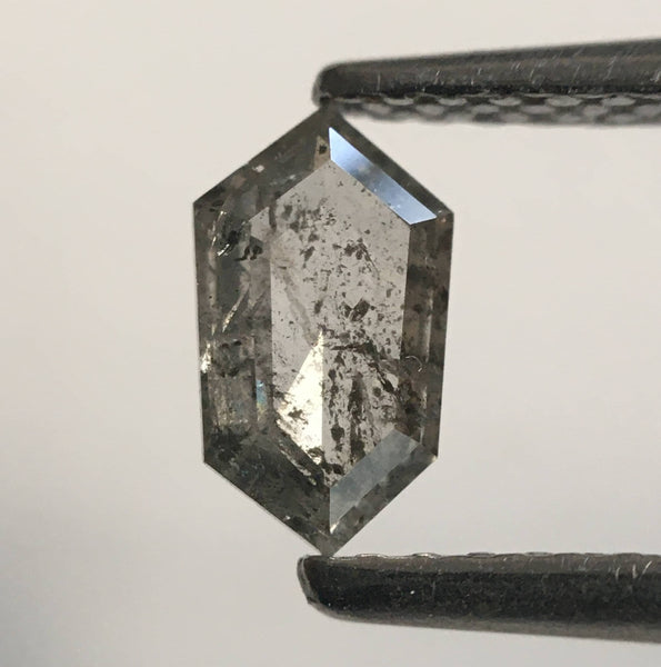 0.34 Ct Natural Loose Diamond Hexagon Shape 6.69 mm X 3.83 mm X 1.43 mm, Fancy Grey Hexagon Shape Loose Diamond Use for Jewellery SJ53/11