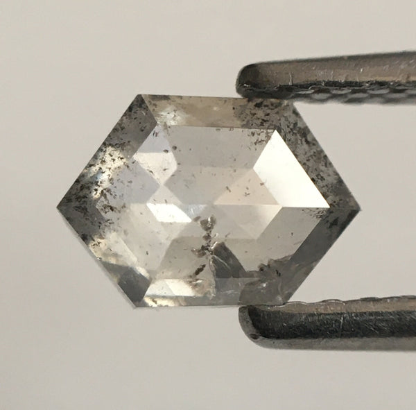 0.59 Ct Hexagon Shape Light Grey Natural Loose Diamond, 6.43 mm X 4.46 mm X 2.03 mm Fancy Shape Loose diamond Use for Jewellery SJ53/19