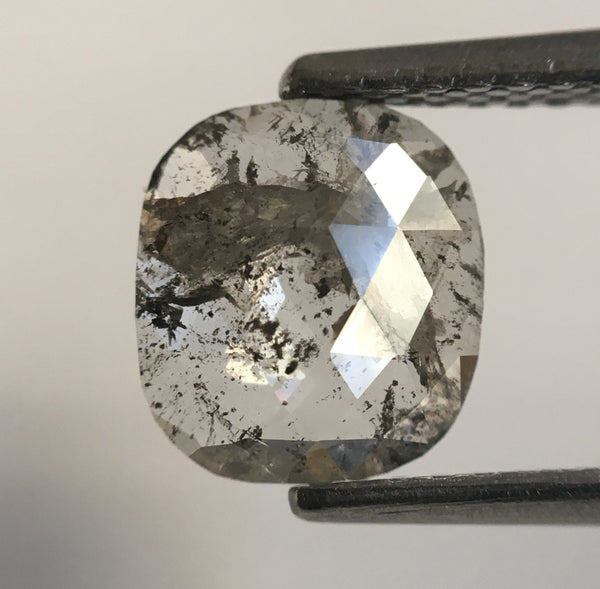 1.12 Ct Oval Shape Fancy Grey Color Rose Cut Natural Loose Diamond, 7.60 mm x 6.84 mm X 1.92 mm Oval Shape Shape Loose Diamond SJ56/10