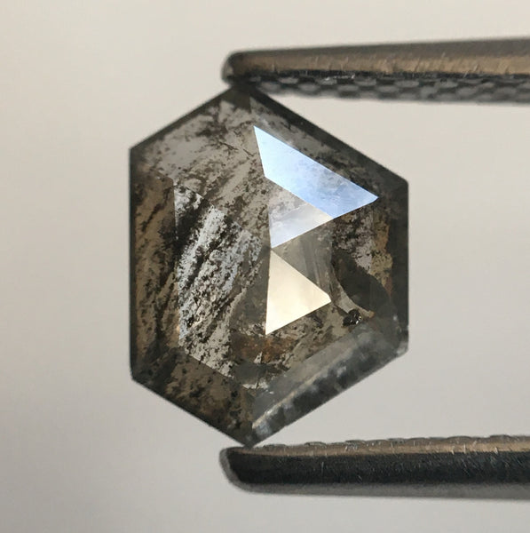 0.88 Ct Antique Shape Dark Gray Color Natural Loose Diamond, 5.66 mm x 7.38 mm X 2.51 mm Geometry shape Natural Loose Diamond SJ56/28