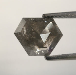 1.71 Ct Antique Shape Dark Gray Color Natural Loose Diamond, 7.40 mm x 9.42 mm X 2.83 mm Geometry shape Natural Loose Diamond SJ56/45