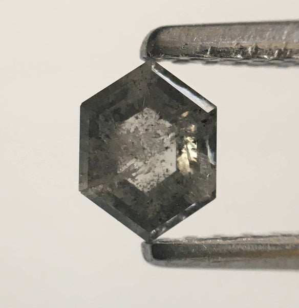 0.28 Ct Fancy Gray Natural Loose Diamond Hexagon Shape 4.74 mm X 3.55 mm X 2.03 mm Hexagon Shape Loose Diamond Use for Jewellery SJ53/64