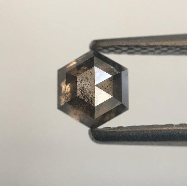 0.53 Ct Hexagon Shape Fancy Brown Natural Loose Diamond, 4.93 mm X 4.28 mm X 2.96 mm Brown Hexagon loose diamond Use for Jewelry SJ01/31