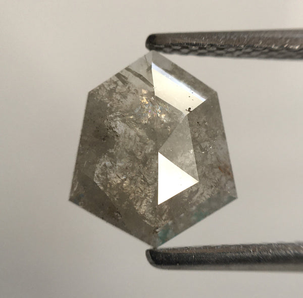 1.04 Ct Hexagon Shape Gray Color Natural Loose Diamond, 9.02 mm x 7.62 mm X 1.78 mm Geometry shape Natural Loose Diamond SJ55/20