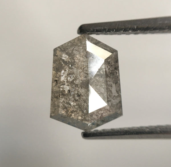 1.44 Ct Hexagon Shape Gray Color Natural Loose Diamond, 9.11 mm x 6.79 mm X 2.21 mm Geometry Shape Natural Loose Diamond SJ55/30