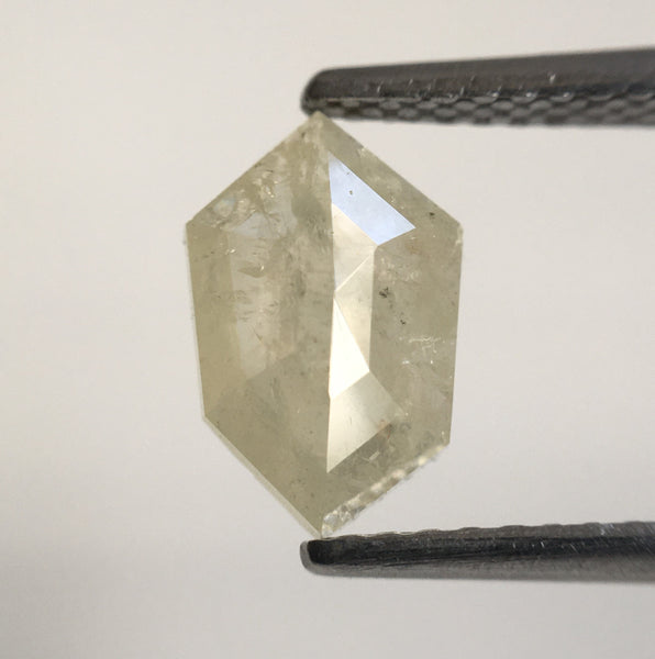 1.00 Ct Hexagon shape Natural Loose Diamond 9.19 mm X 5.96 mm x 2.43 mm Fancy color Hexagon shape diamond Use for Jewelry making SJ55/36