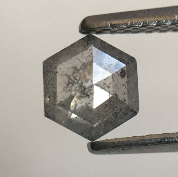 0.59 Ct Hexagon Shape Gray Color Natural Loose Diamond, 6.07 mm x 5.26 mm X 2.26 mm Geometry Shape Natural Loose Diamond SJ55/47