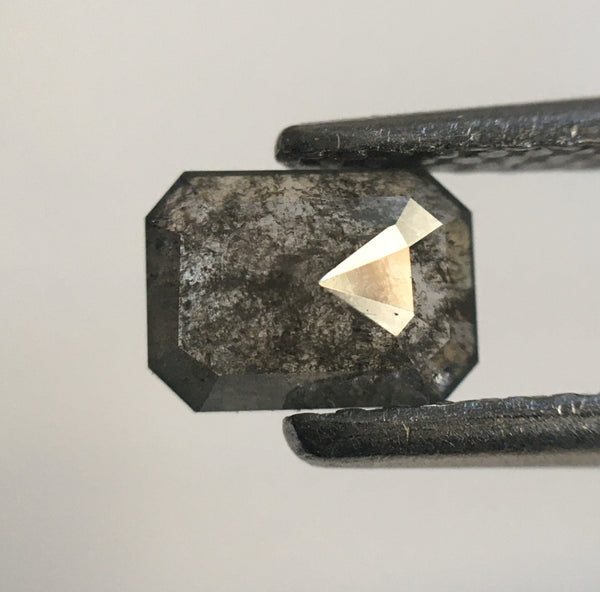 0.58 Ct Natural Dark Gray Emerald Shape Loose Diamond, 5.75 m x 4.21 mm x 2.12 mm Emerald shape natural loose diamond for jewelry SJ55/51