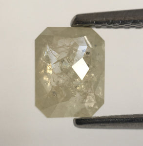 0.82 Ct Fancy Color Emerald Shape Natural Loose Diamond 6.27 mm X 4.88 mm X 2.57 mm, Emerald Shape Rose Cut Natural Diamond SJ56/08
