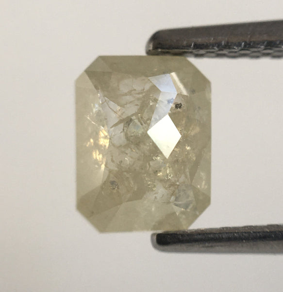 0.82 Ct Fancy Color Emerald Shape Natural Loose Diamond 6.27 mm X 4.88 mm X 2.57 mm, Emerald Shape Rose Cut Natural Diamond SJ56/08