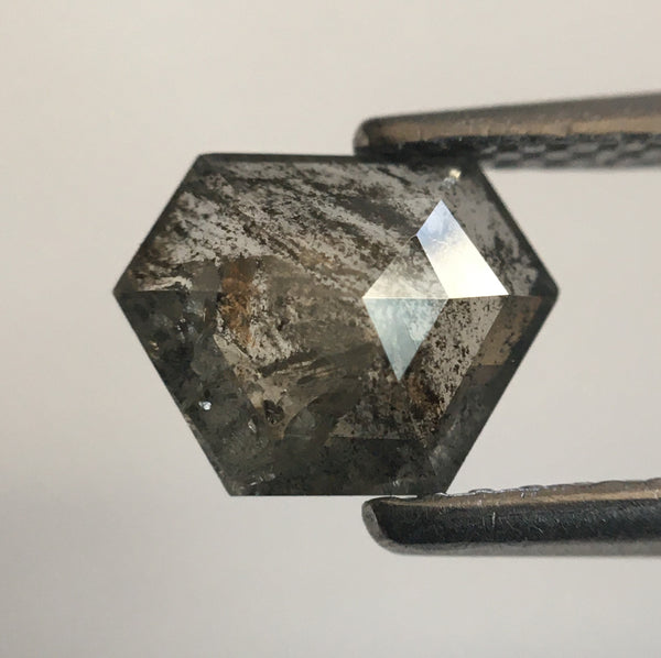 0.88 Ct Antique Shape Dark Gray Color Natural Loose Diamond, 5.66 mm x 7.38 mm X 2.51 mm Geometry shape Natural Loose Diamond SJ56/28