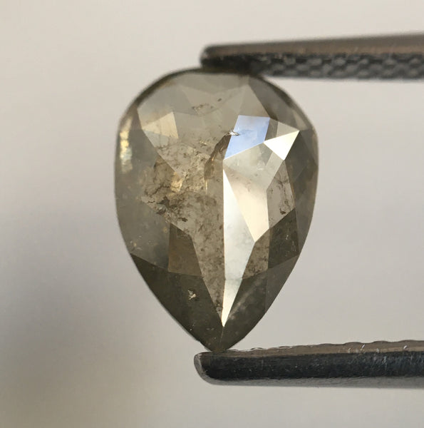 1.22 Ct Fancy color pear shape rose cut natural Loose diamond, 9.51 mm x 6.56 mm x 2.60 mm Pear shape loose rustic diamond SJ56/31