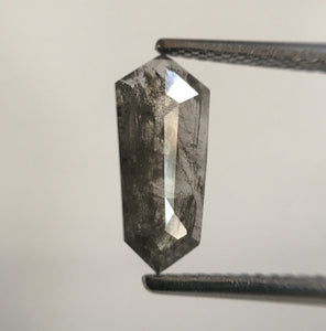 0.96 Ct Natural Loose Diamond Hexagon Shape 11.86 mm X 5.16 mm X 1.59 mm, Fancy Grey Long Hexagon Shape Natural loose diamond SJ56/42