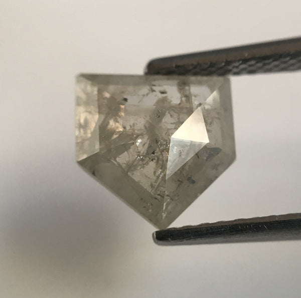 1.41 Ct Fancy light grey antique shape natural loose diamond 7.95 mm X 7.91 mm X 2.42 mm Pentagon shape diamond use for jewelry SJ56/44