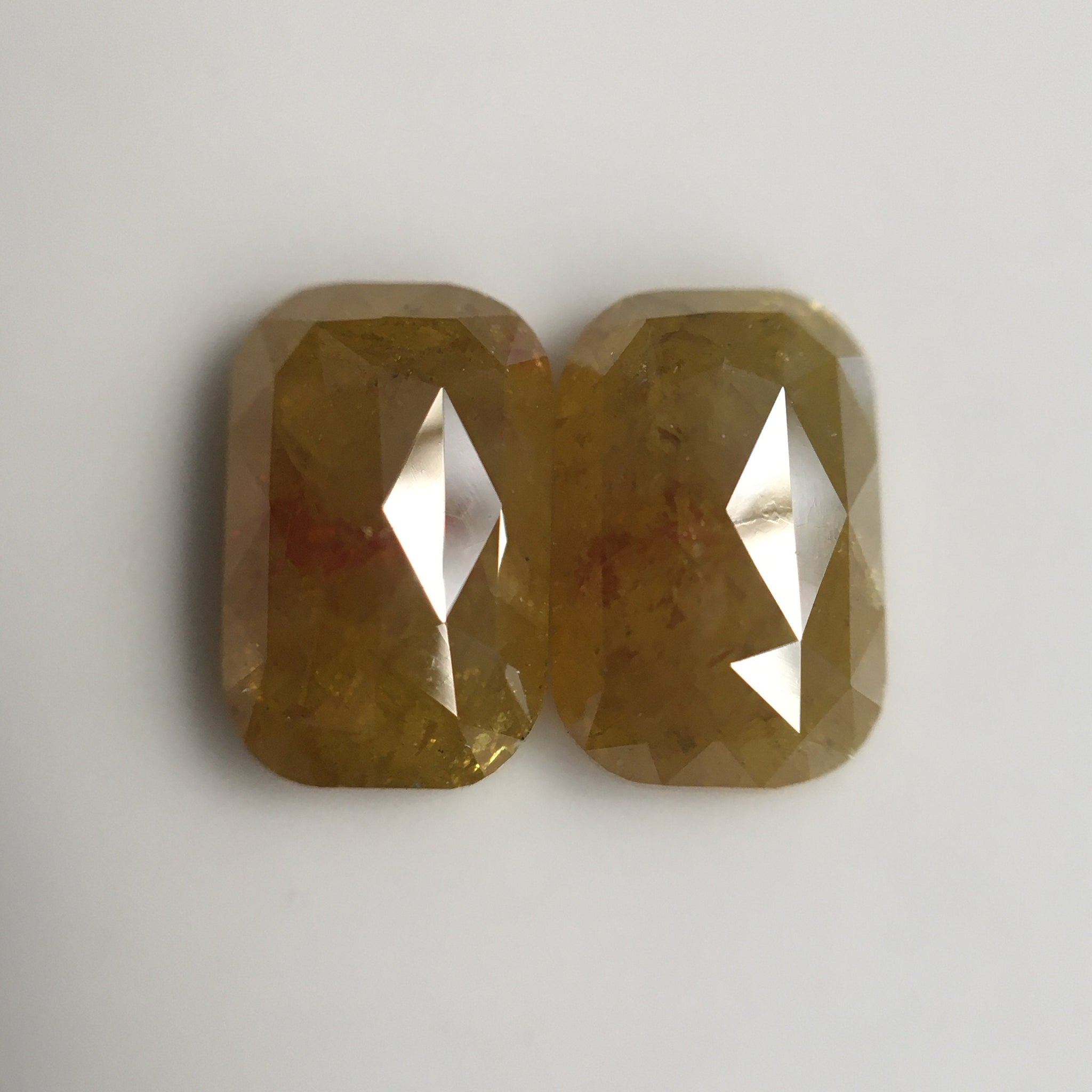 3.20 Ct Pair Yellow Oval Shape Natural Loose Diamond 8.58 mm X 5.54 mm X 2.97 mm Natural Loose Diamond SJ57/07