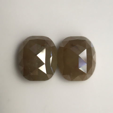 2.67 Ct Pair Yellowish Brown Oval Shape Natural Loose Diamond 7.30 mm X 6.18 mm X 3.07 mm Natural Loose Diamond SJ57/09