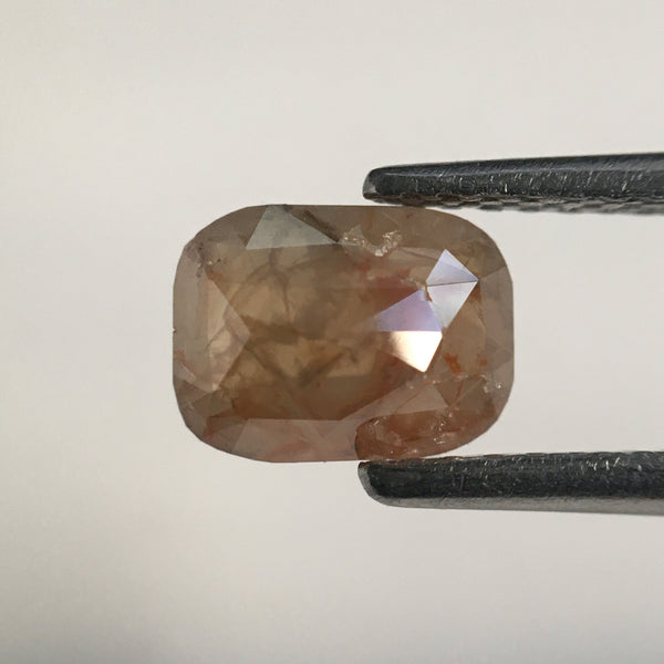 Pair 1.58 Ct Oval Shape Yellowish Brown Natural Loose Diamond 6.98 mm X 5.26 mm X 2.03 mm, Oval Shape Rose Cut Natural Diamond SJ57/10