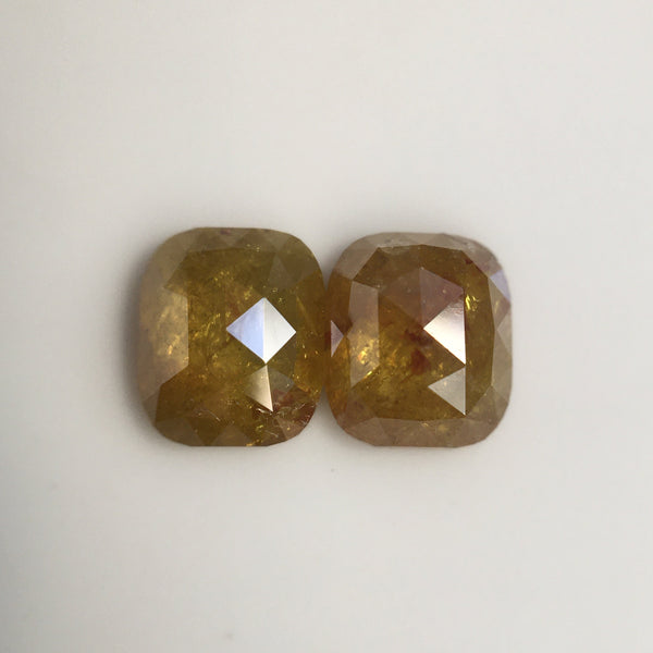 0.88 Ct Pair Yellow Oval Shape Natural Loose Diamond 5.02 mm X 4.26 mm X 2.03 mm Natural Loose Diamond SJ57/11