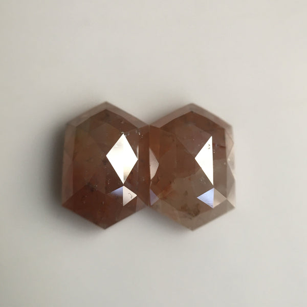 3.75 Ct Hexagon Shape Natural Loose Diamond, 9.30 mm X 6.07 mm X 3.37 mm Brownish Gray Hexagon loose diamond Use for Jewellery SJ57/18/06