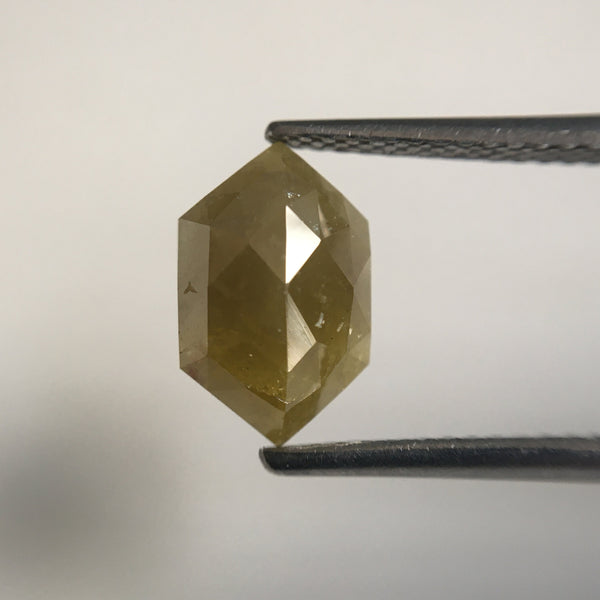 3.60 Ct Pair Hexagon Shape Yellowish Grey Color Natural Loose Diamond, 10.15 mm X 6.43 mm X 3.26 mm Natural Geometric Diamond SJ57/19/07