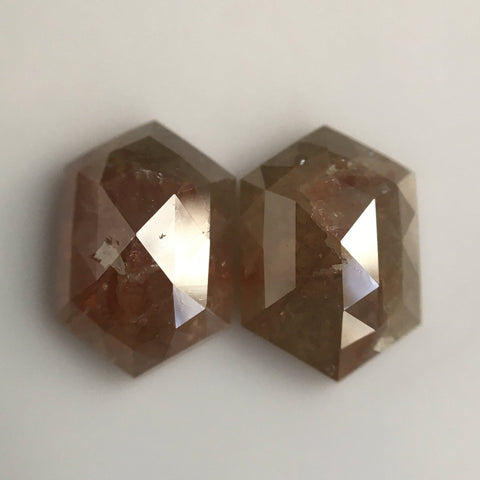 3.03 Ct Hexagon Shape Natural Loose Diamond, 8.81 mm X 5.97 mm X 3.09 mm Brownish Gray Hexagon loose diamond Use for Jewellery SJ57/21/09