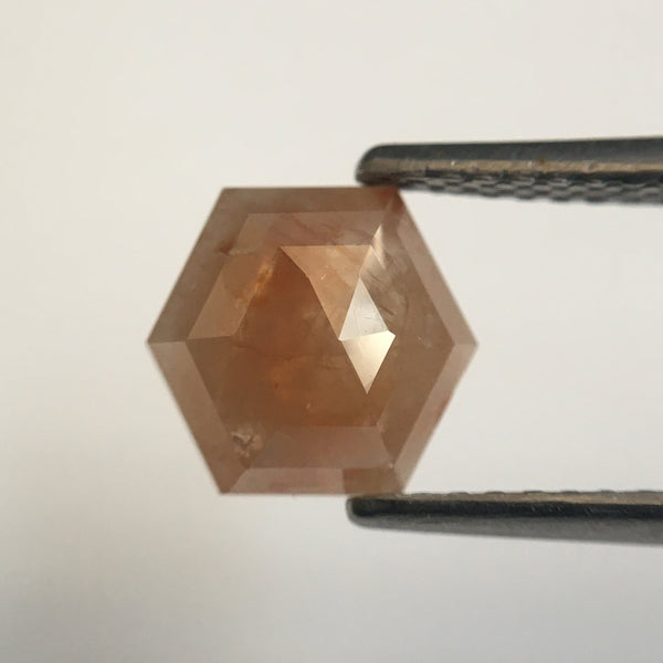2.67 Ct Hexagon Shape Natural Loose Diamond, 7.70 mm X 7.25 mm X 2.88 mm Brownish Gray Hexagon loose diamond Use for Jewellery SJ57/22/10