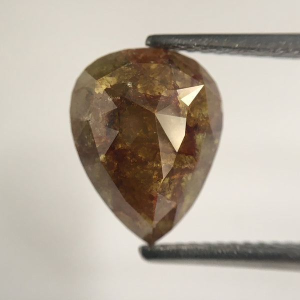 5.45 Ct Pair Of Pear Cut Natural Loose Diamond Brown Color, 11.39 mm X 8.87 mm  X 3.40 mm Fancy Color Natural Loose Diamond SJ58/01