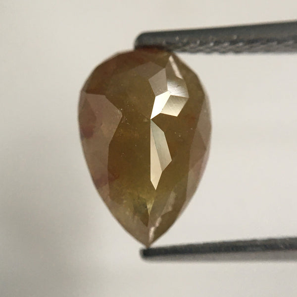 2.65 Ct Pear Shape Brilliant Cut Loose Natural Diamond Yellowish Brown Color, 10.31 mm X 6.86 mm X 4.41 mm Natural Loose Diamond SJ58/04
