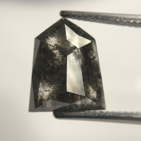 5.92 Ct Pentagon shape Salt and pepper natural loose diamond 12.10 mm X 9.90 mm X 2.60 mm antique shape diamond use for jewelry SJ59/02